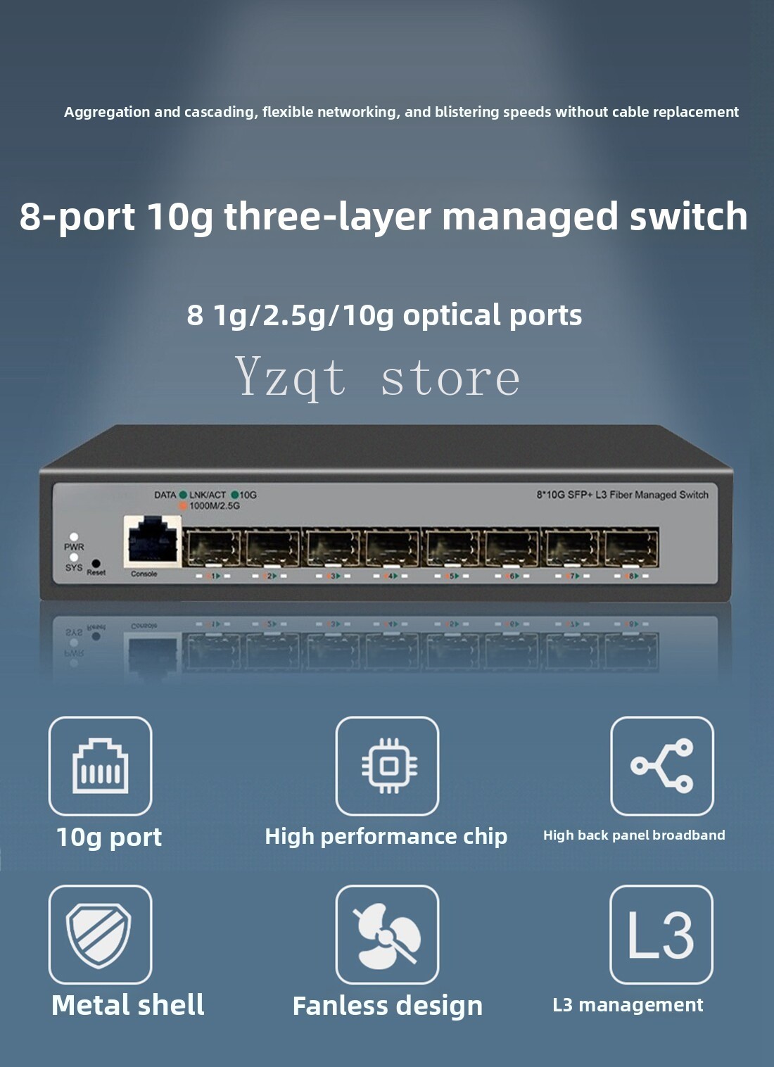 Sfp+ 10G Managed Switch 8 Port - Switch Ethernet a 8 porte, 10