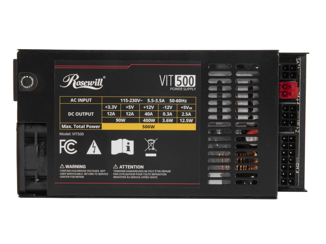 Rosewill VIT 500W, Alimentator - Atx Power Supply 1U Flex 500W recensione e prezzo